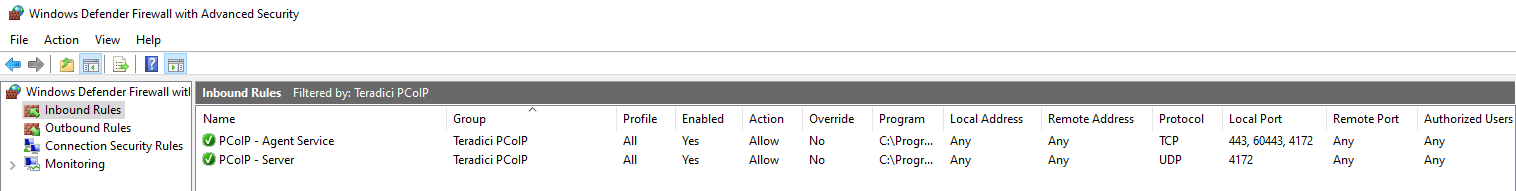 windows firewall rules 