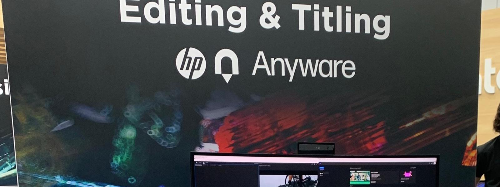 Photo of the HP Anyware booth at IBC 2022