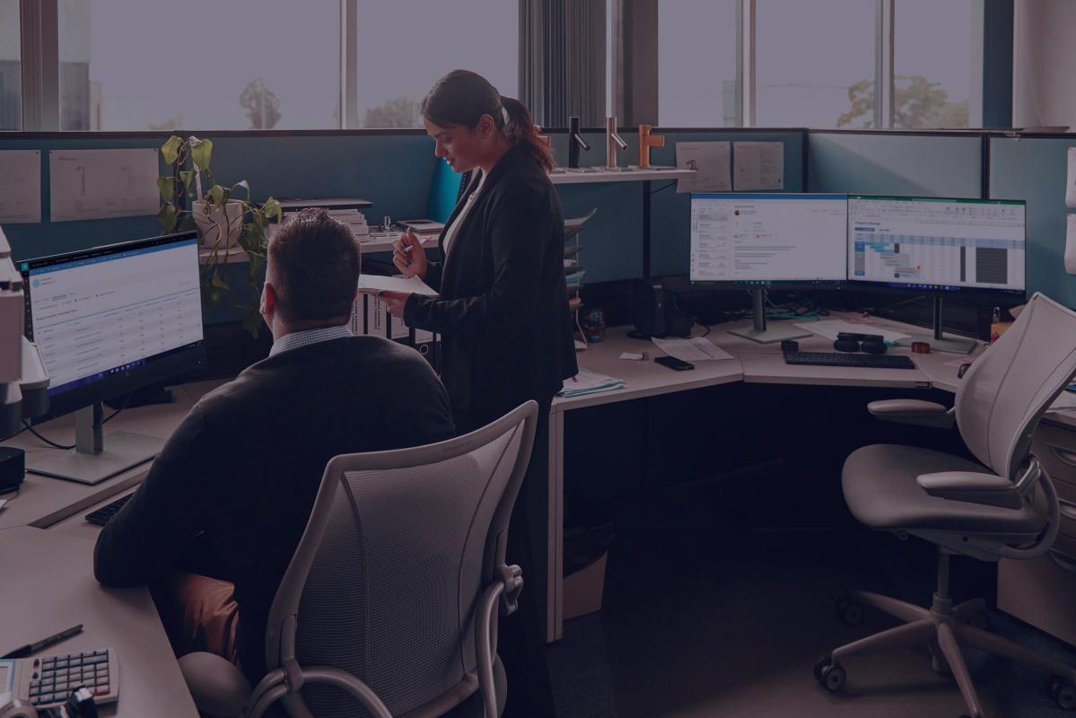 People collaborating in an office