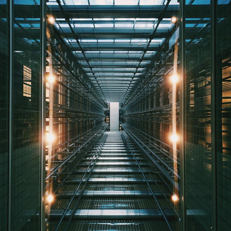 Empty server warehouse