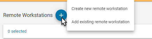 Create New Remote Workstation