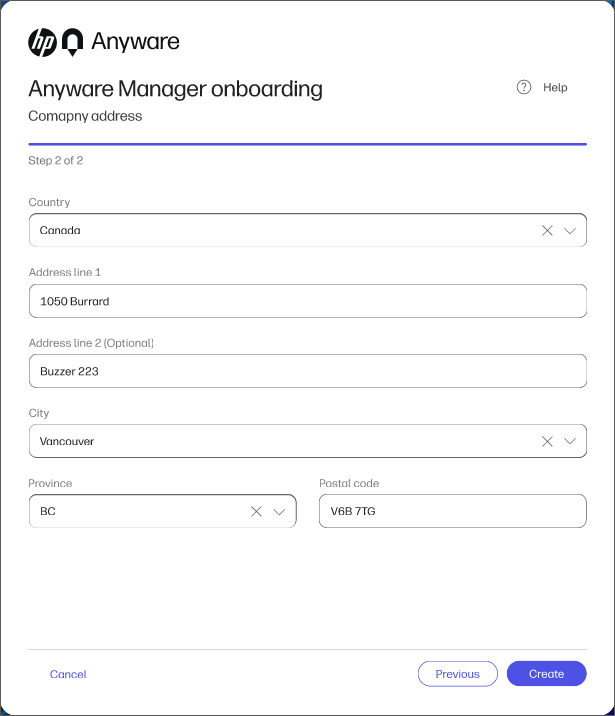 Anyware Manager Enterprise Onboarding Step 2