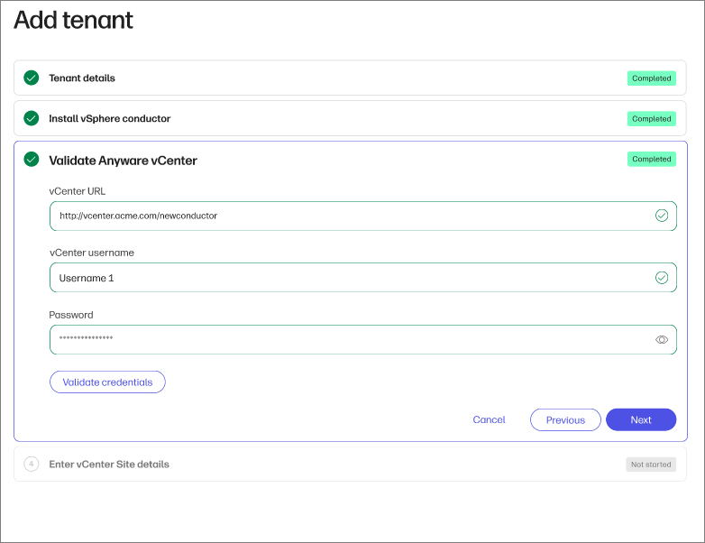 VMware Tenant Onboarding Step 3