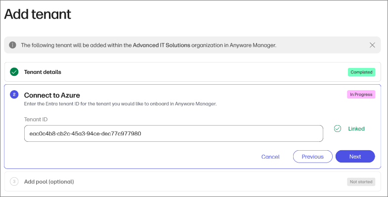 Windows 365 tenant onboarding step 2