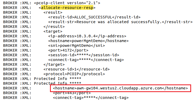 client logs hostname