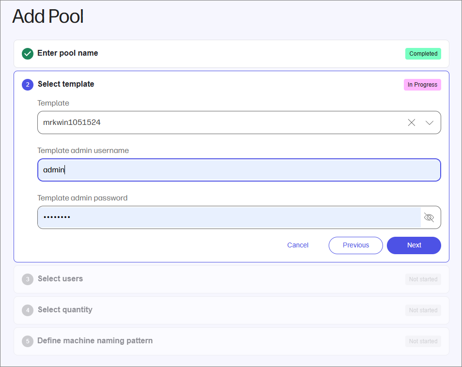 VMware Pool Step 2