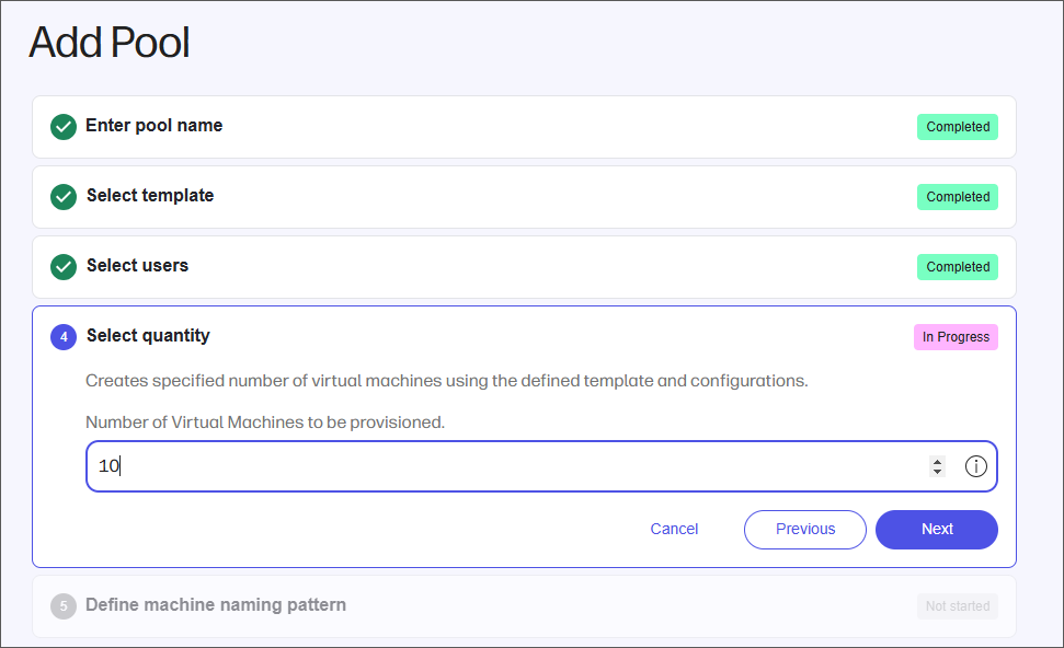 VMware Pool Step 4