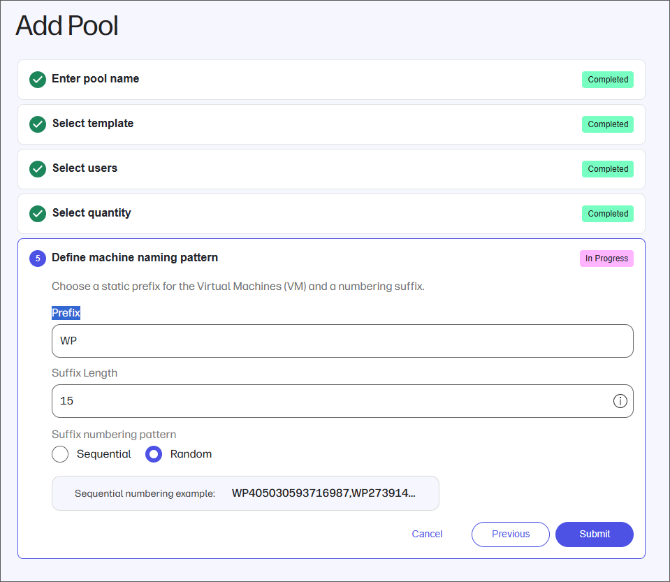 VMware Pool Step 5