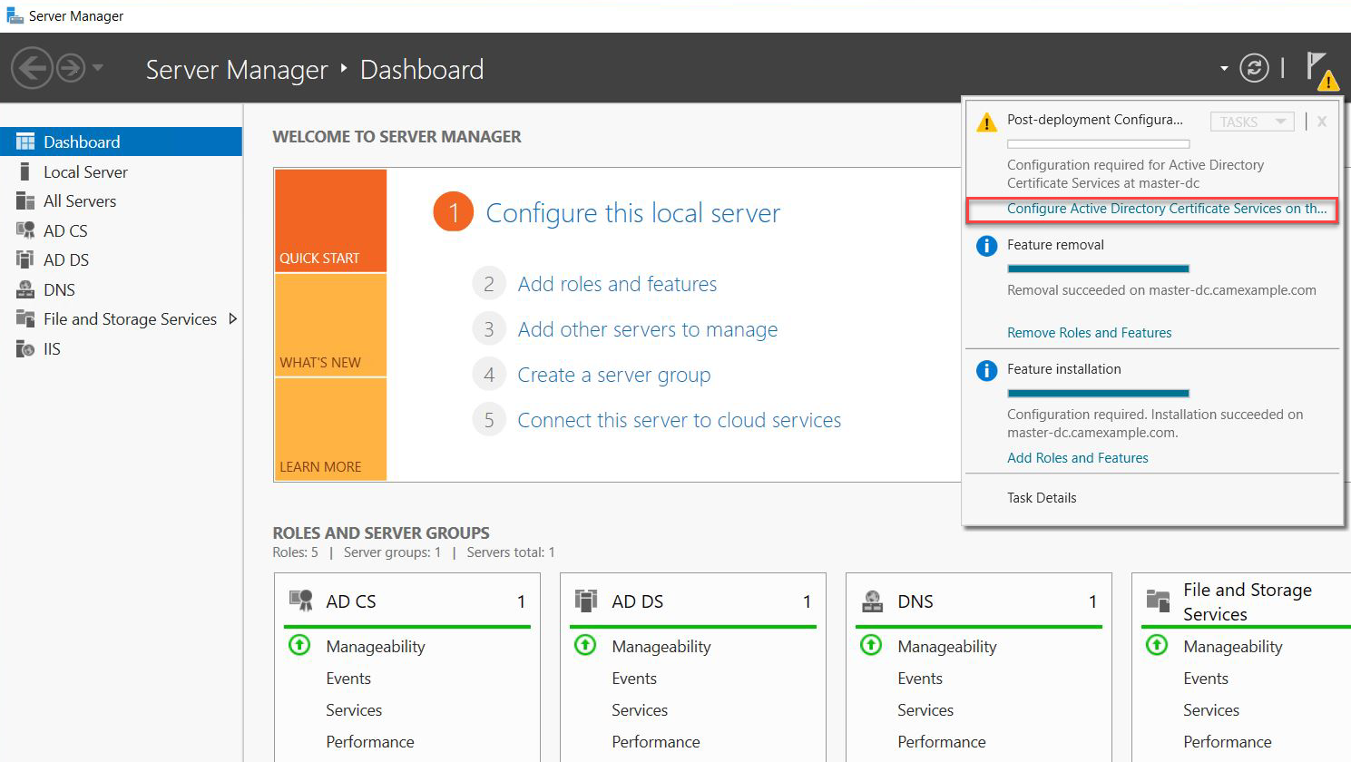 Configure Active Directory Certificate Services