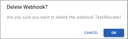 Confirm Deleting Webhook