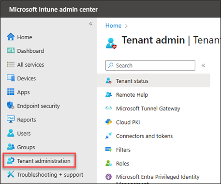 Microsoft Intune Admin Center