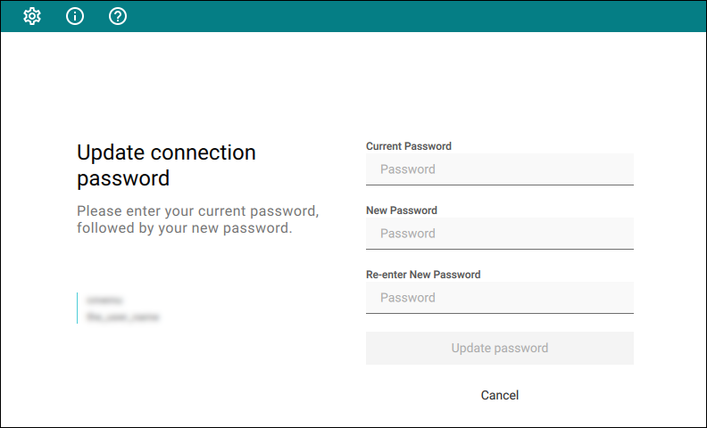 Update password