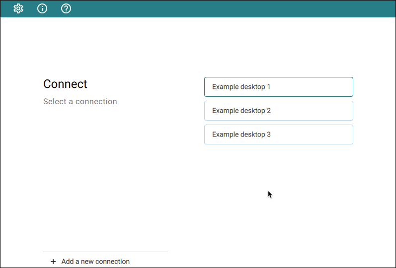 Example connections