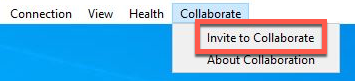 Collaboration Manager Menu Option