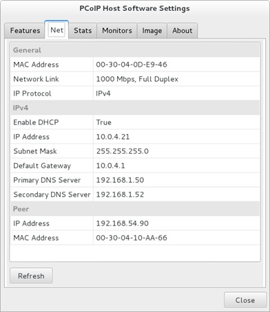 PCoIP Remote Workstation Card Software Settings - Net