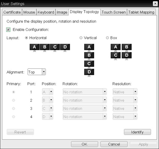 OSD User Settings > Display Topology Options