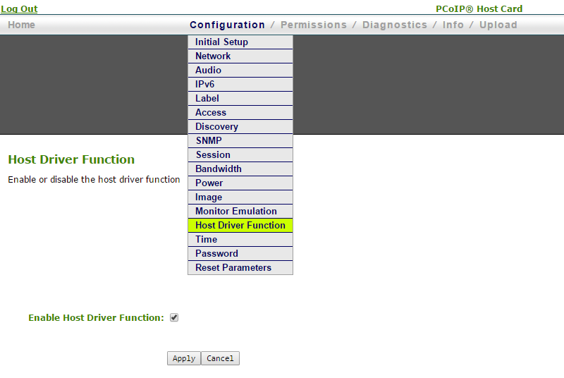 Host Driver Function