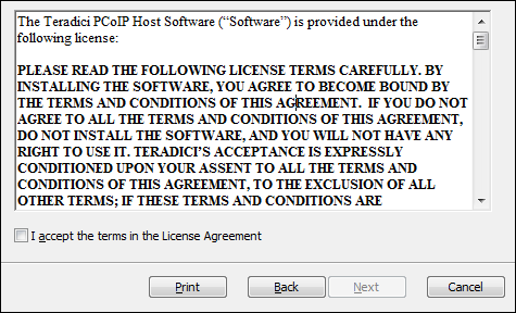 Wizard License Screen