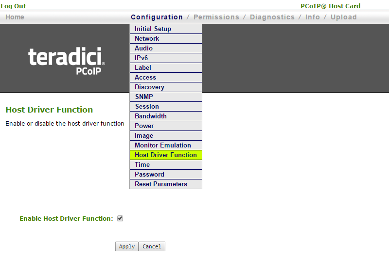 Host Driver Function