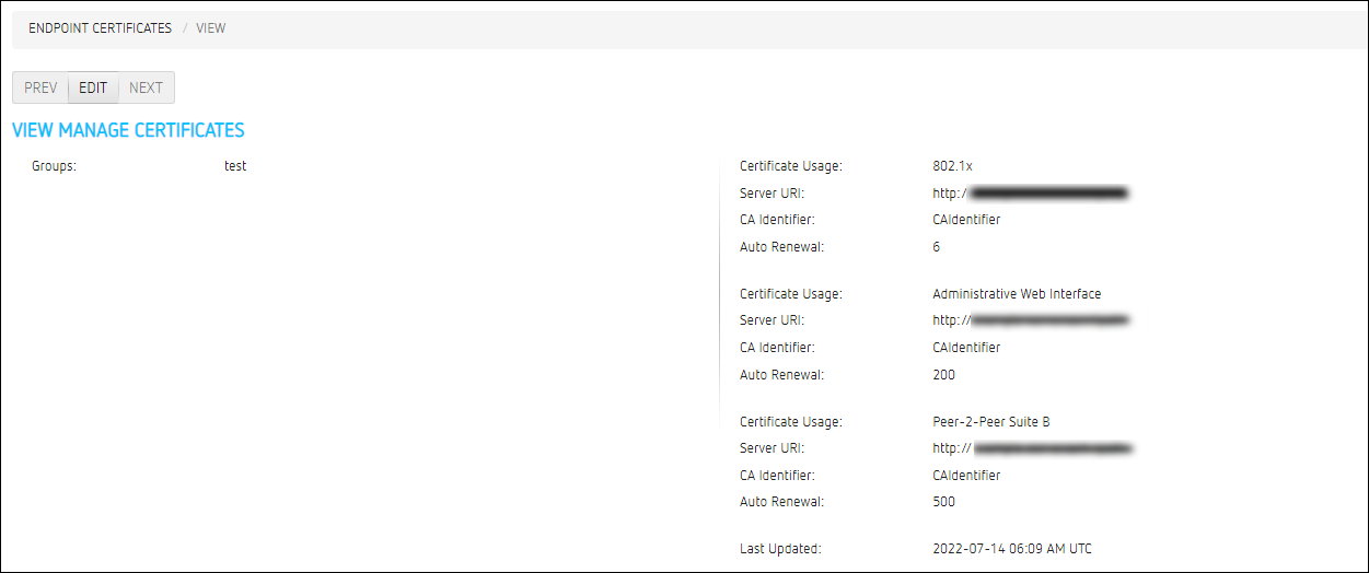 Viewing Certificate Rules