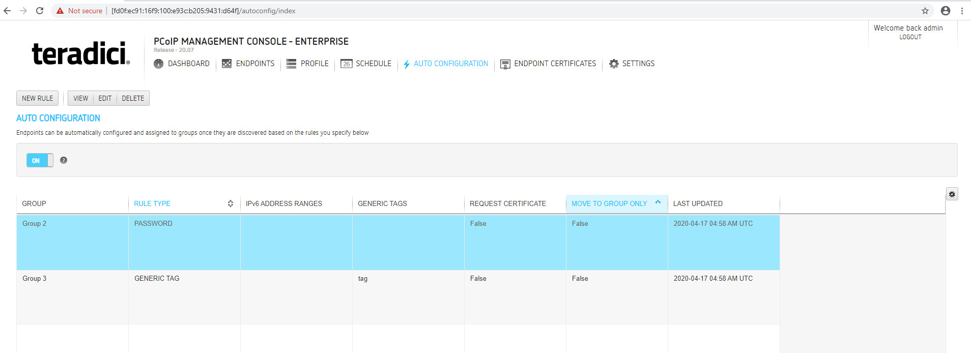 Auto Configuration After