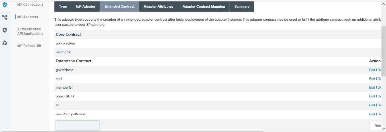 Adapter Authentication Extended Contract