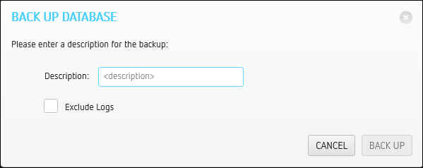 DB Backup Dialog