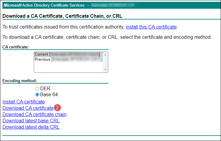 MS CA Server CA cert download