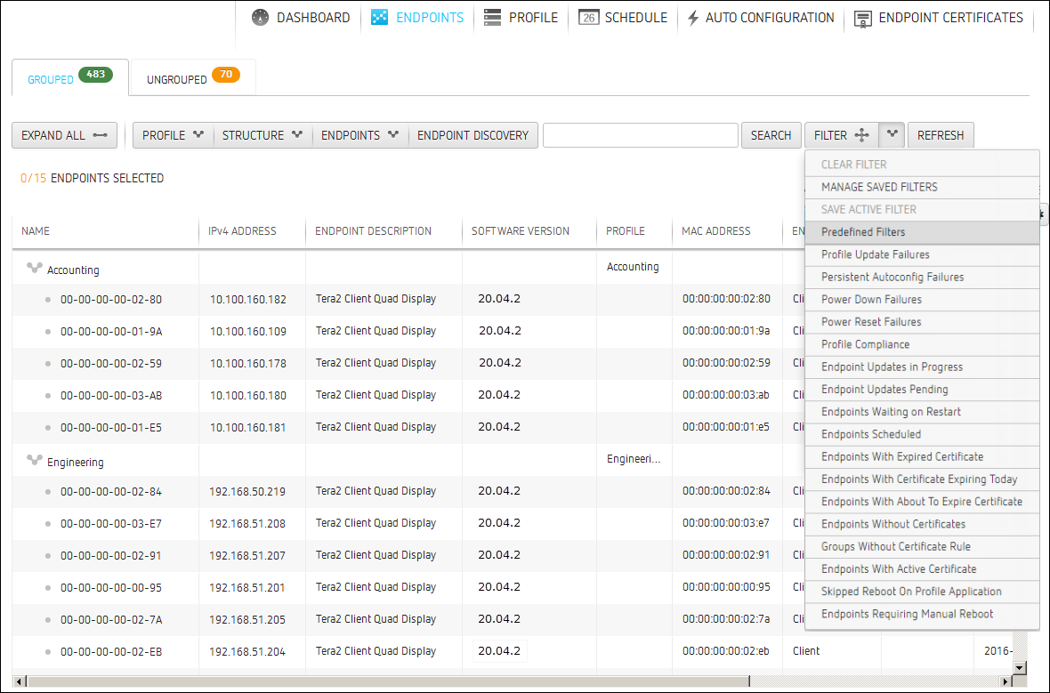 Endpoint Filters