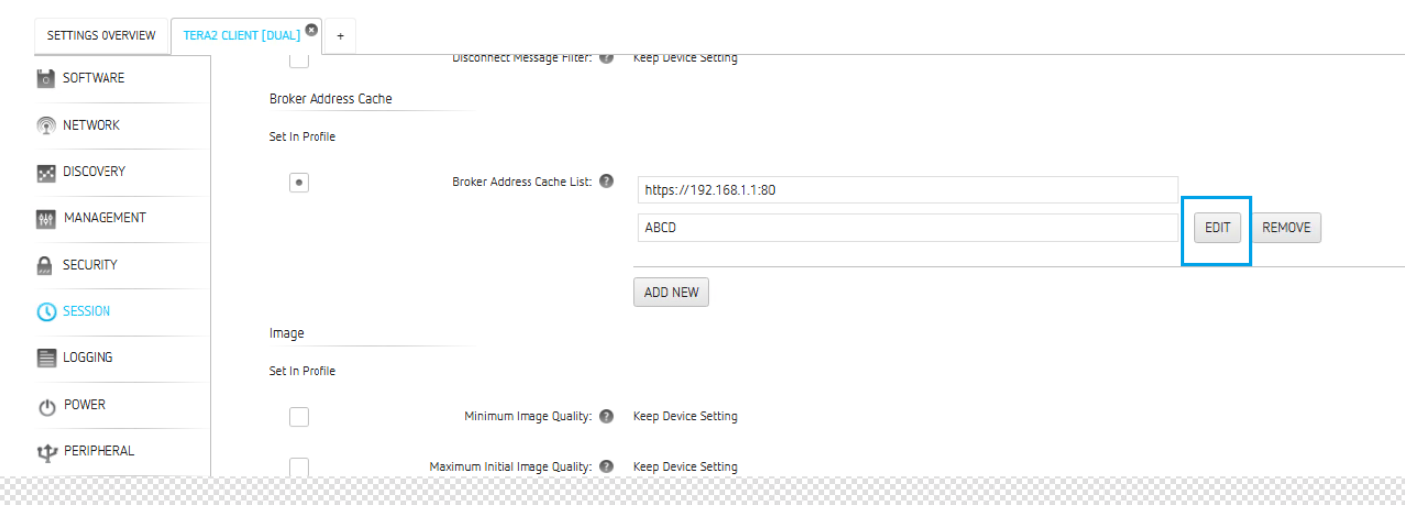 Edit Existing Profile