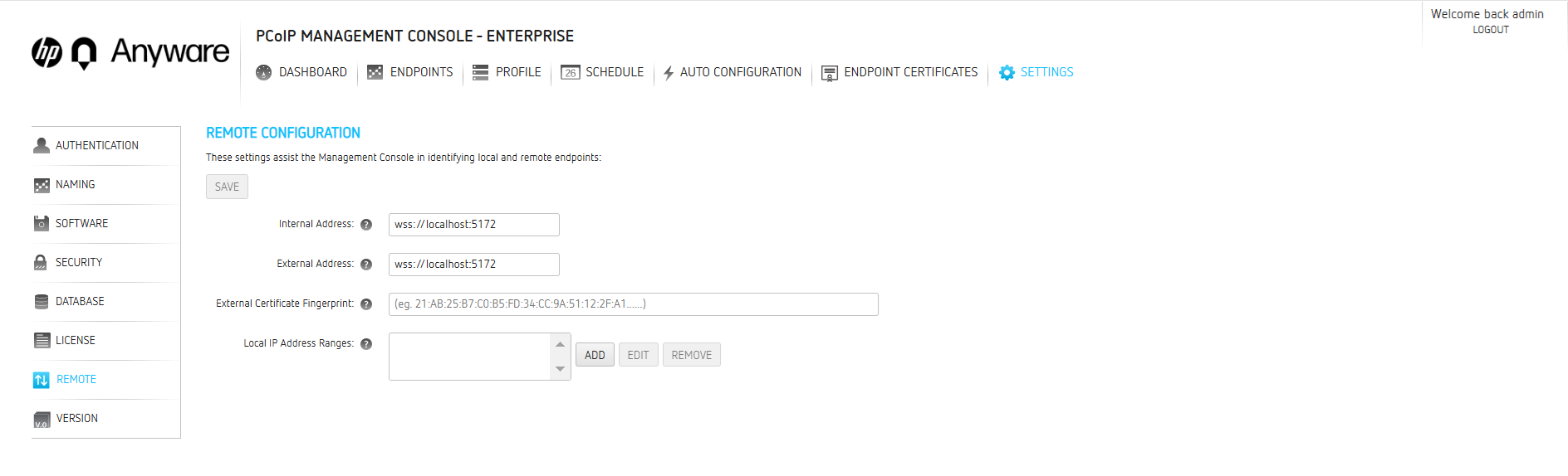Remote Configuration After