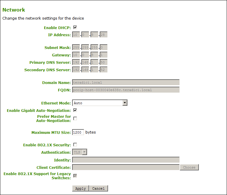 Network Page