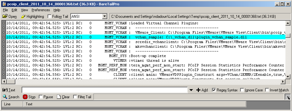 logs file