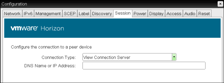 VCS Session Connection Type