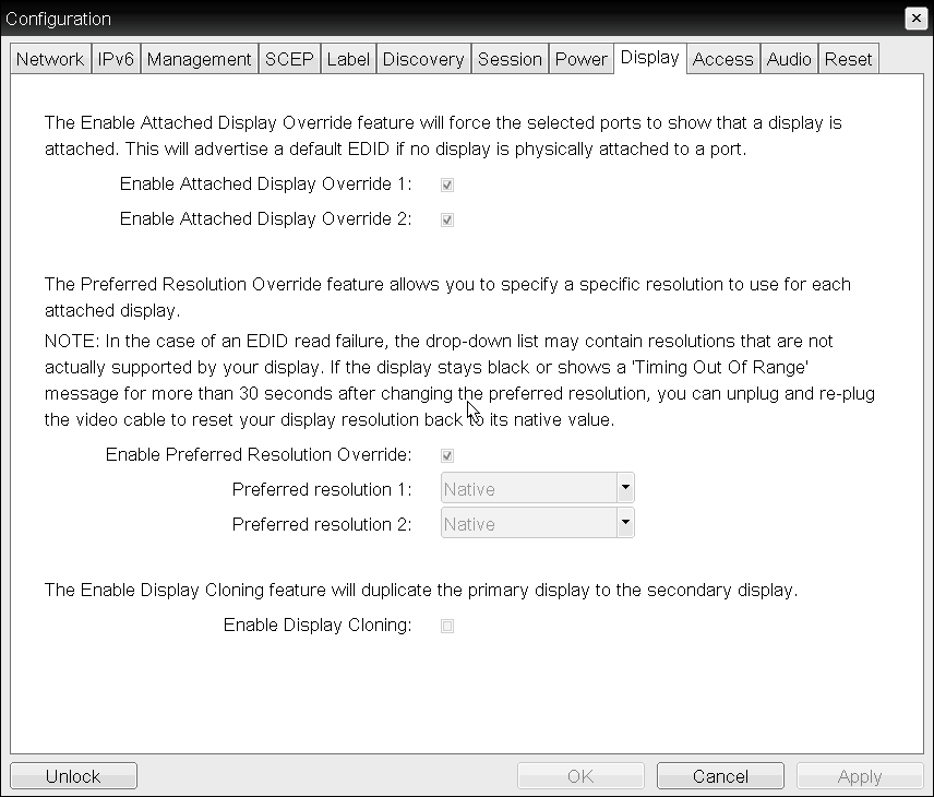 Dual Display Override