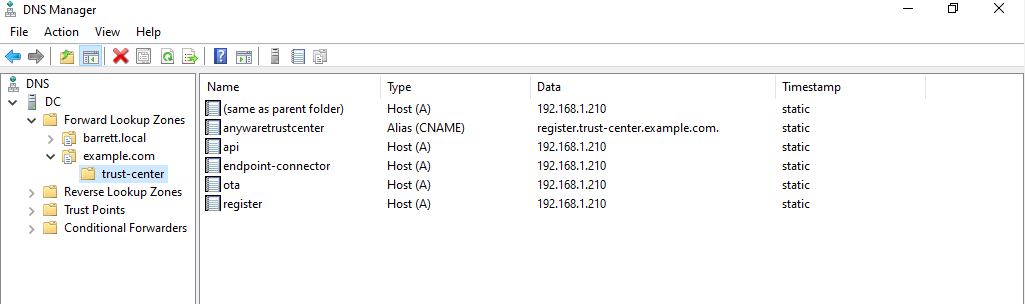 DNS Manager Example