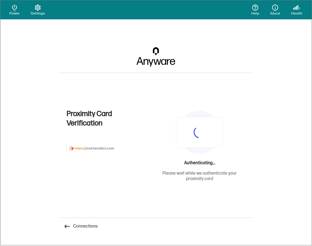 Wait until proximity card is verified