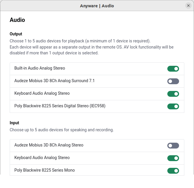 Multiple Audio Device