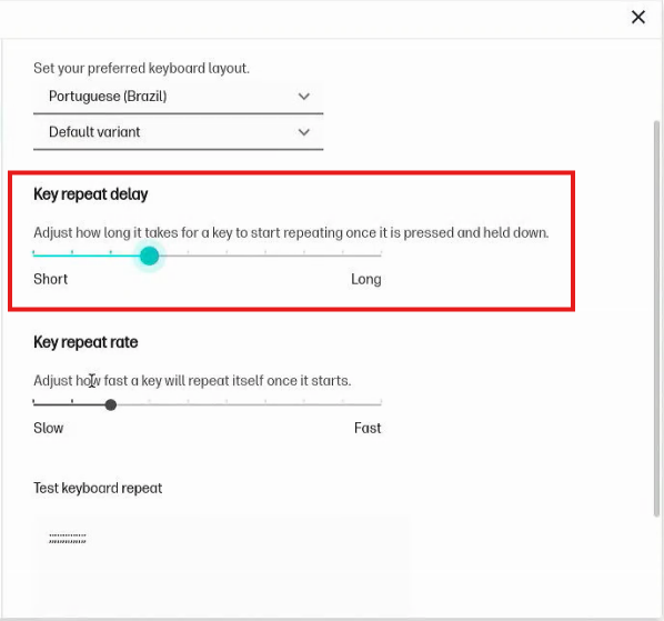 Keyboard Repeat Delay