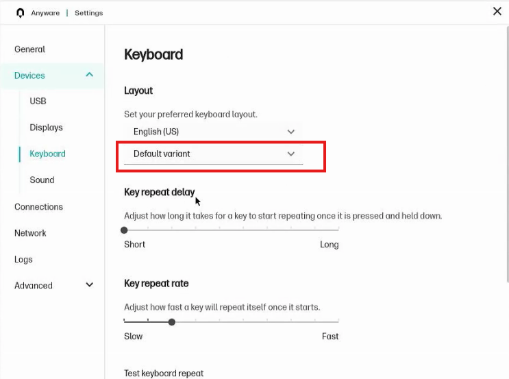 Keyboard Layout Variant